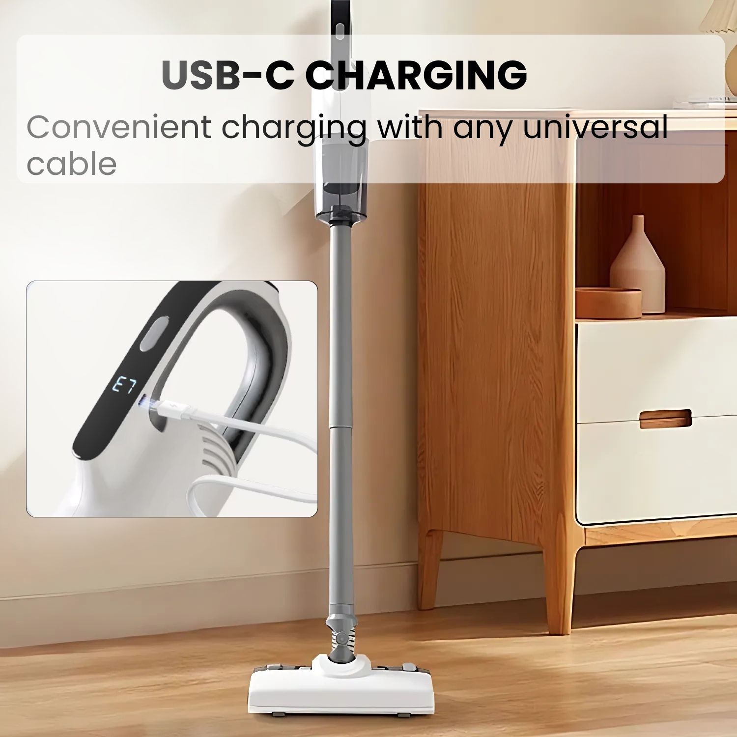 USB-C charging – compatible with most cables